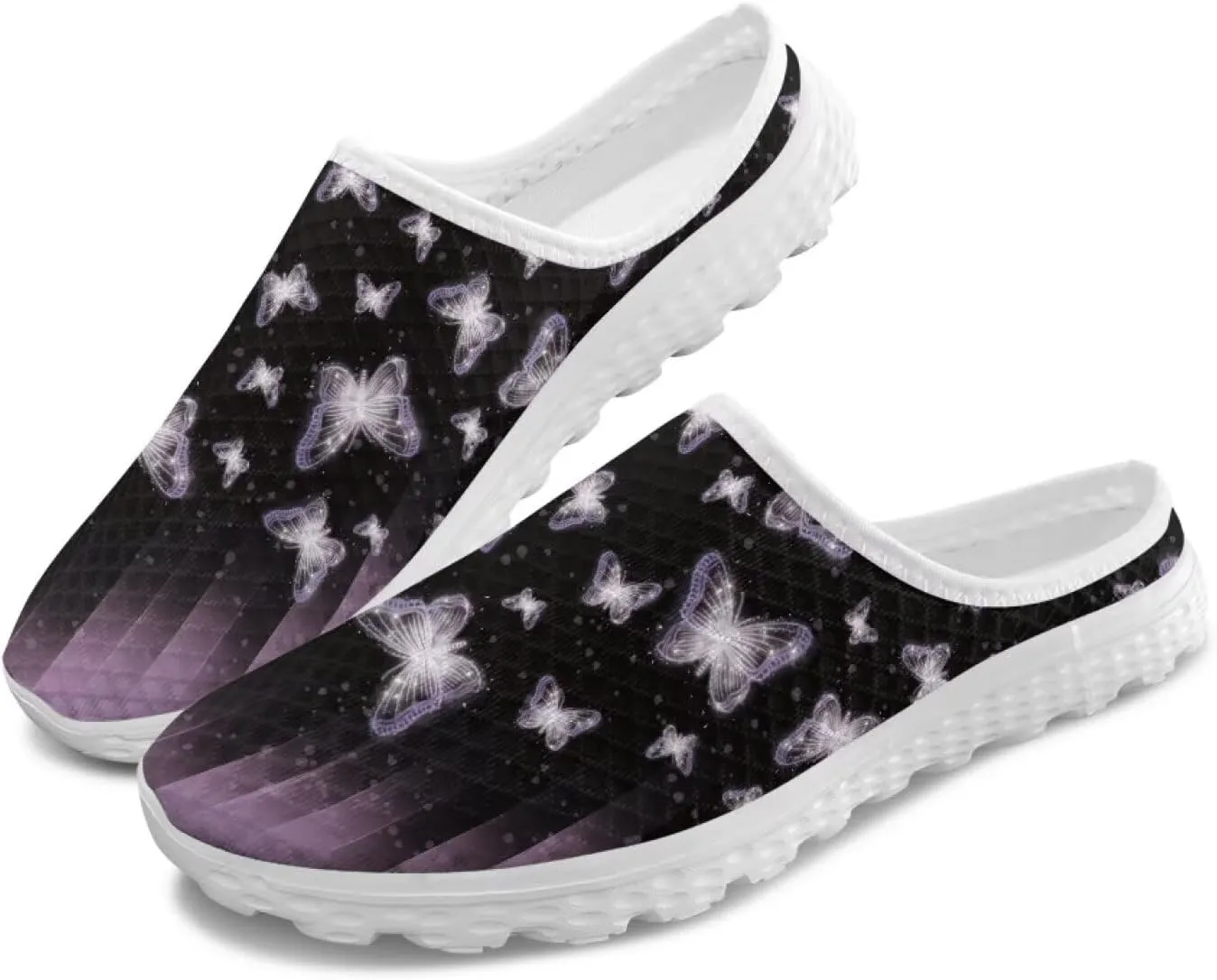 Womens Mules & Clogs Garden Shoes Backless Sneakers - Non-Slip Summer Mesh Slippers Non-Slip Outdoor Walking Shoes