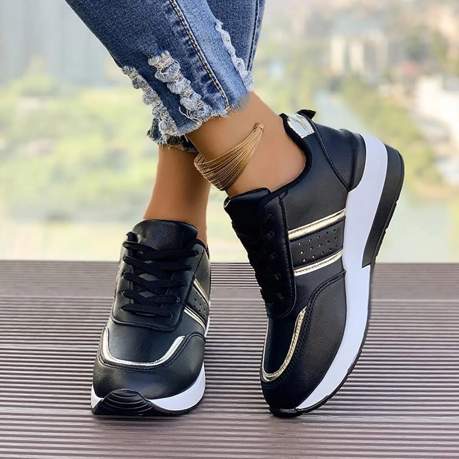 Womens Non Slip Slip On Shoes Casual Walking Sneakers Lightweight Canvas Comfortable Flat Fashion Loafers
