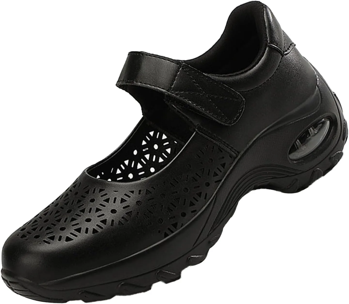 Women's Orthopedic Stretch Air Cushion Mary Jane Shoes Comfy Cloud Pro Cutout Breathe Wedge Running Fashion Sneakers