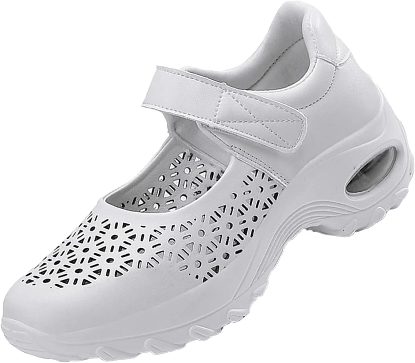 Women's Orthopedic Stretch Air Cushion Mary Jane Shoes Comfy Cloud Pro Cutout Breathe Wedge Running Fashion Sneakers