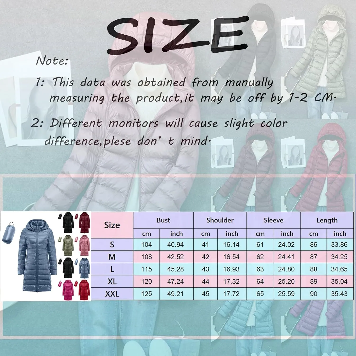 Women's Packable Lightweight Full Zip Jacket with Hood Quilted Winter Lightweight Coats Windproof Ladies Jackets