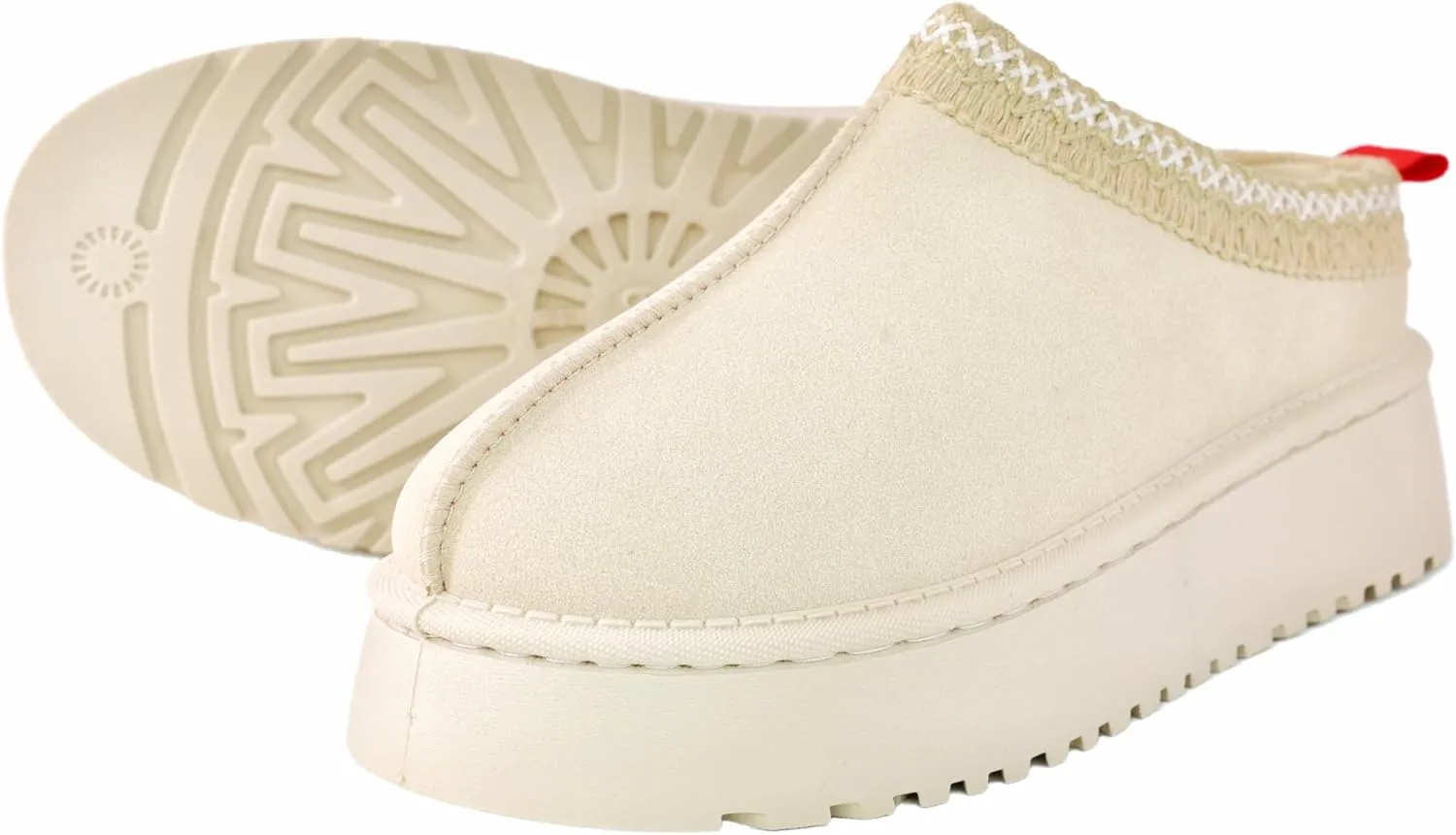 Women's Platform Slippers Winter Mini Boots Anti-Slip Suede Slip on Women Sneakers Fur Lined House Slippers for Indoor Outdoor