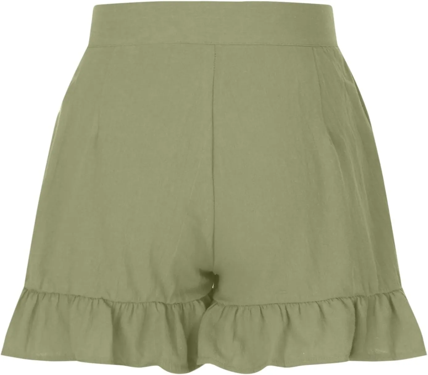 Women's Pleated Ruffle Flowy Dressy Shorts High Waisted Button Layered Short Pants Beach Vacation Trendy Outfits