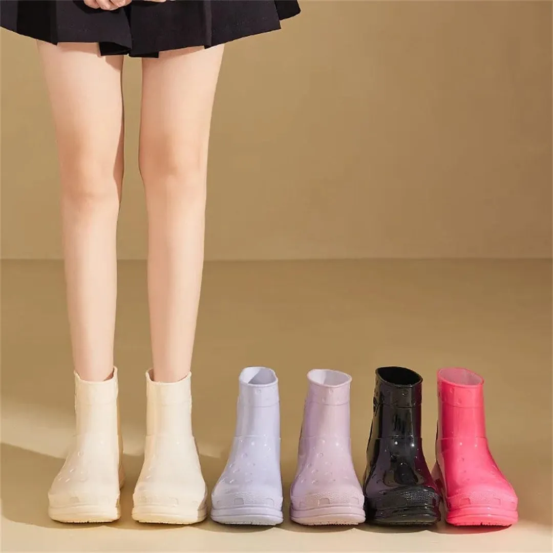 Women's Rain Boots Anti-Slip Mid-Calf Water Shoes For Work Fishing Trekking Crossing River