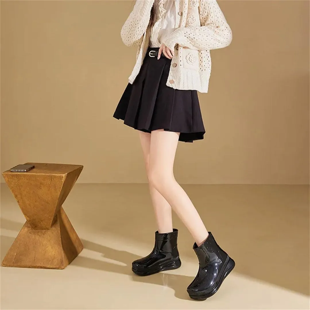 Women's Rain Boots Anti-Slip Mid-Calf Water Shoes For Work Fishing Trekking Crossing River