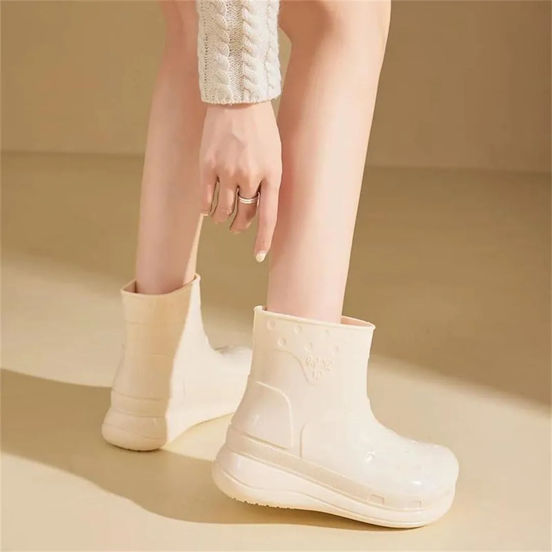 Women's Rain Boots Anti-Slip Mid-Calf Water Shoes For Work Fishing Trekking Crossing River