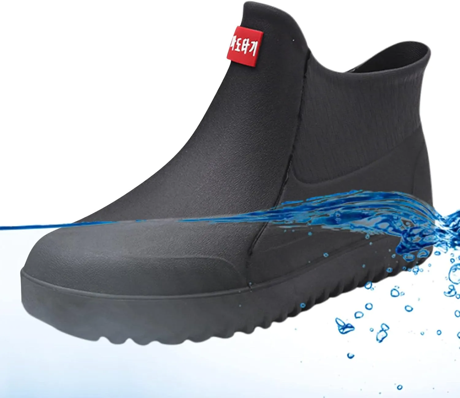 Womens Rain Boots Comfortable Mens Grounded Footwear Ruffle Ankle Booties Barefoot Shoes Casual Fall Short Rain Boots for Women Waterproof Garden Shoes Chelsea Boots