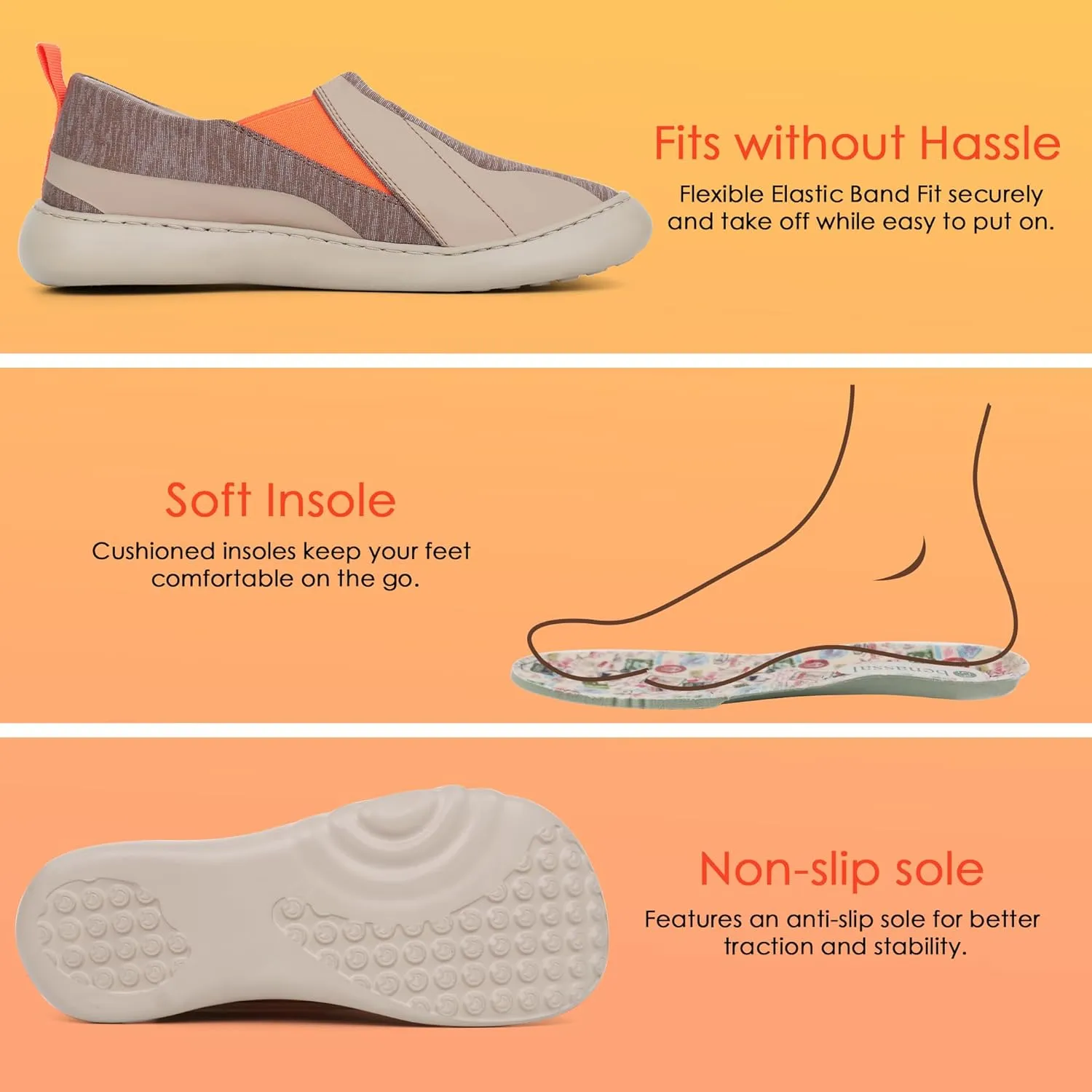 Women's Slip On Sneakers Casual Loafers Dress Travel Flats