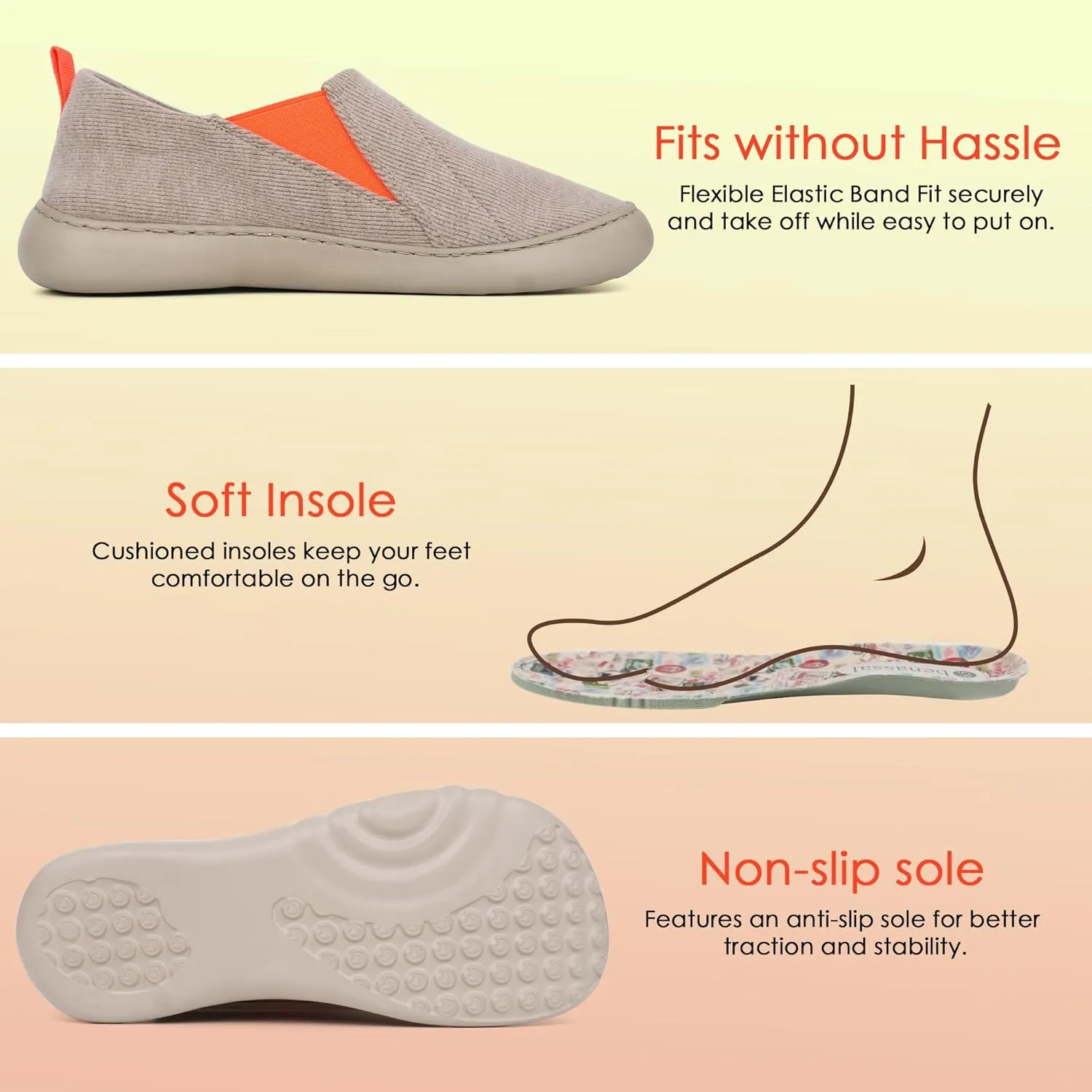 Women's Slip On Sneakers Casual Loafers Dress Travel Flats