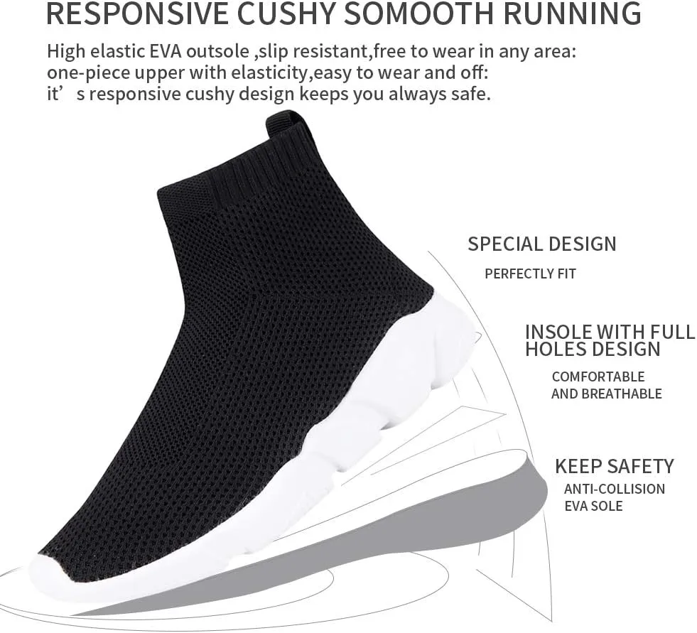 Women's Slip On Socks Sneakers Walking Shoes Running Tennis Athletic Gym Workout Non Slip Athletic Fashion Sneakers