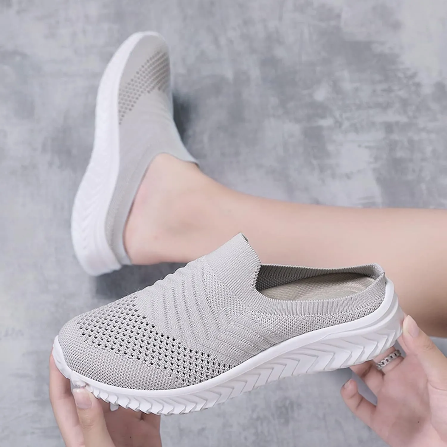 Womens Summer Breathable Mesh Slippers Tennis Shoes Men Wide Width Men Casual Dress Shoes Chunky Sneakers Black Tennis Shoe Loafers Casual Slip On