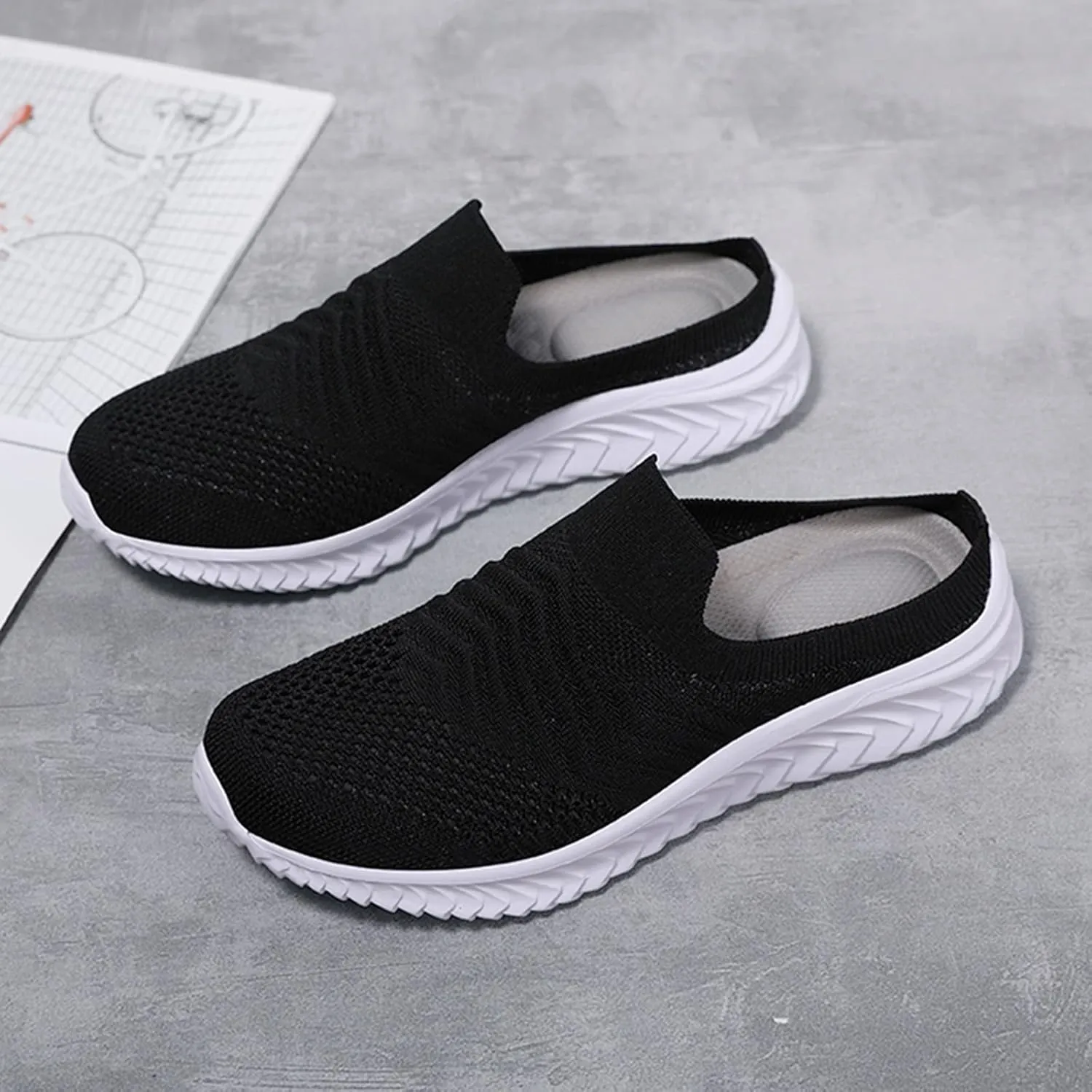 Womens Summer Breathable Mesh Slippers Tennis Shoes Men Wide Width Men Casual Dress Shoes Chunky Sneakers Black Tennis Shoe Loafers Casual Slip On