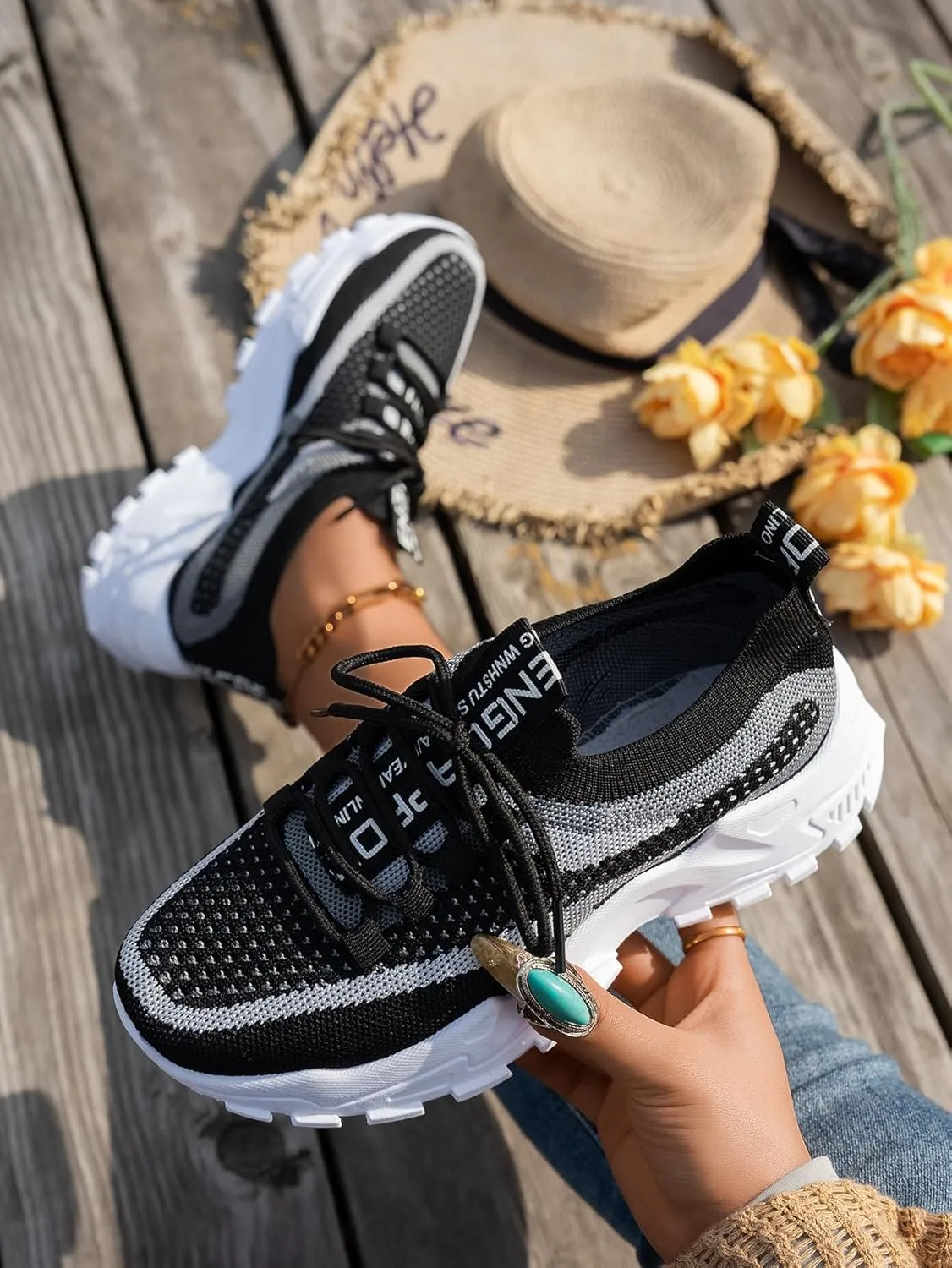 Womens Tennis Shoes for Walking, Slip-On Knit Mesh Running Shoes, Women Shoes Summer 2025 New Sneakers Breathable