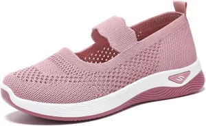 Womens Walking Shoes Lightweight Breathable Mesh Air Cushion Sneakers Casual Non-Slip Nurse Work Shoes Arch Support Comfortable