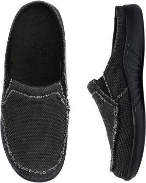 Womens Wide Slippers with Arch Support - Plantar Fasciitis Pain Relief - Orthopedic House Shoes for Diabetic Bunions