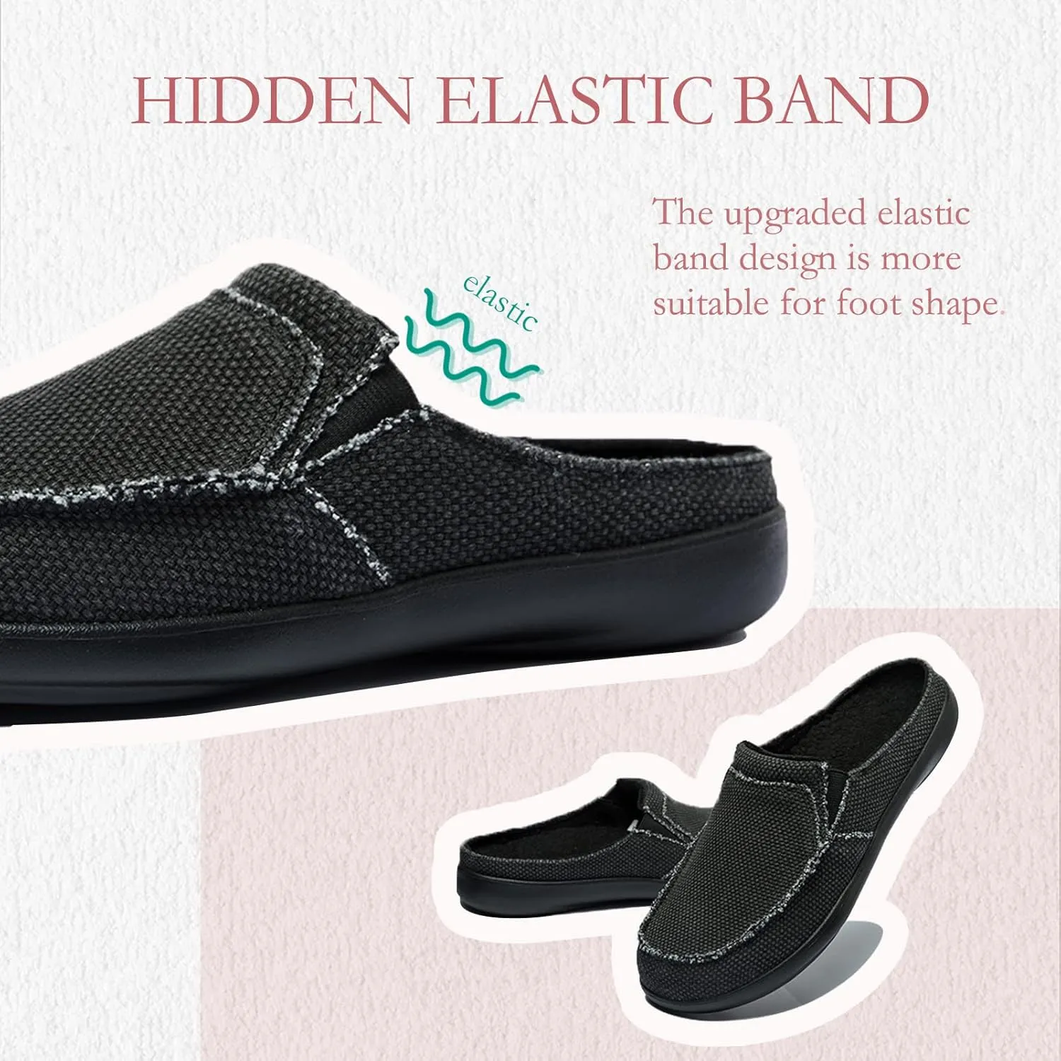 Womens Wide Slippers with Arch Support - Plantar Fasciitis Pain Relief - Orthopedic House Shoes for Diabetic Bunions
