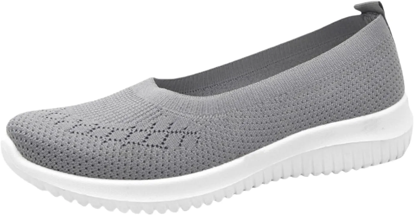 Women's Woven Orthopedic Breathable Soft Shoes, Slip On Mesh Sneakers, Comfort Wear Orthowear Shoes, Breathable Casual Shoe for All Day Wear
