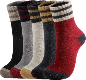 Wool Socks - Wool Socks for Women/Men, Winter Warm, Super Soft Crew, Thick Knit Cozy