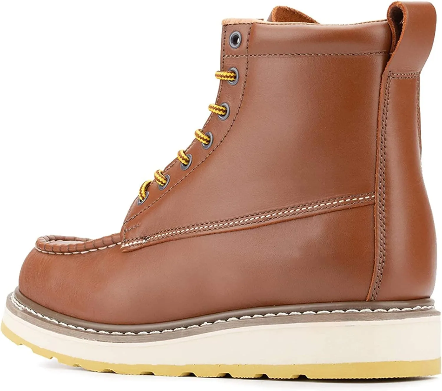 Work Boots for Men, 6" & 8" SureTrack Soft Toe Slip Resistant Moc Toe Mens Work Boots 84994/86994