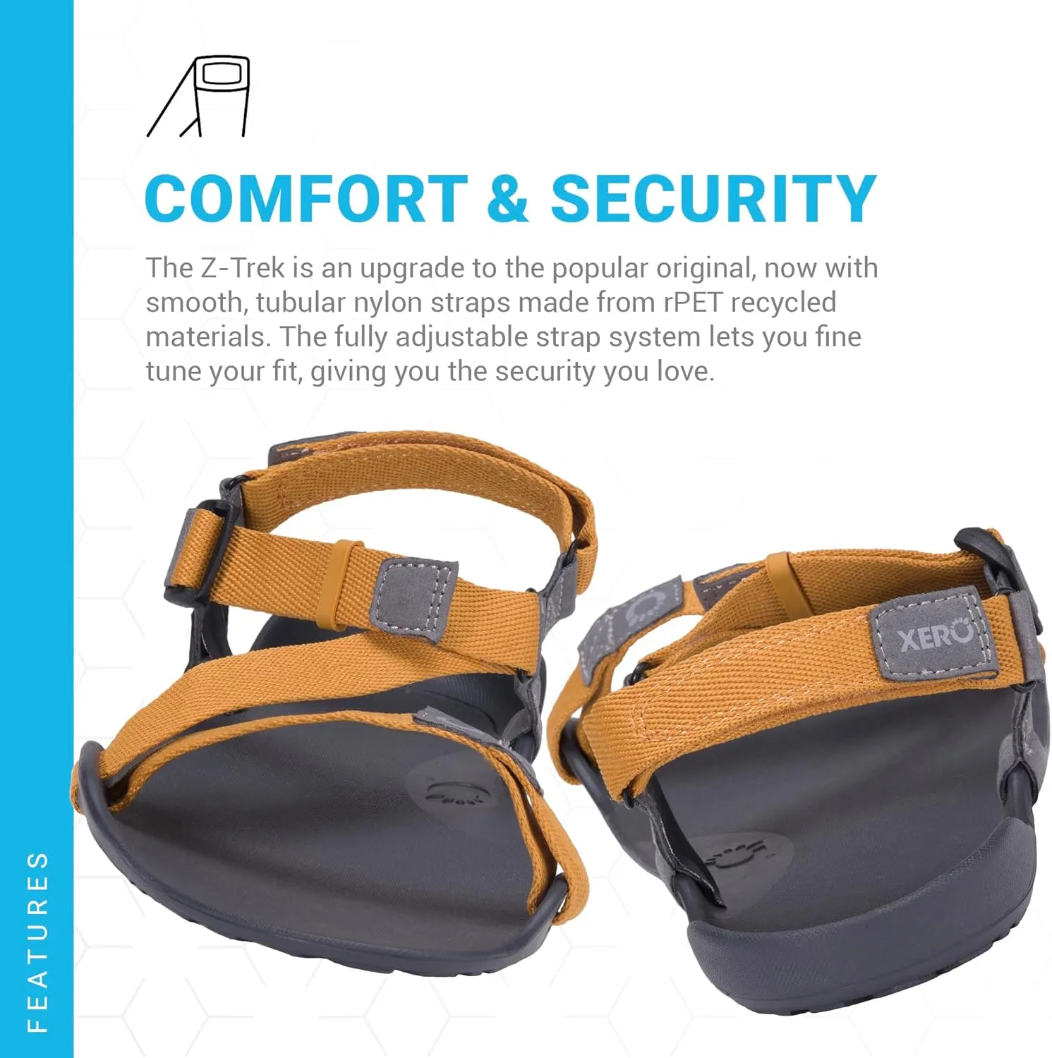 Xero Shoes Men's Z-Trek Barefoot Hiking Sandals