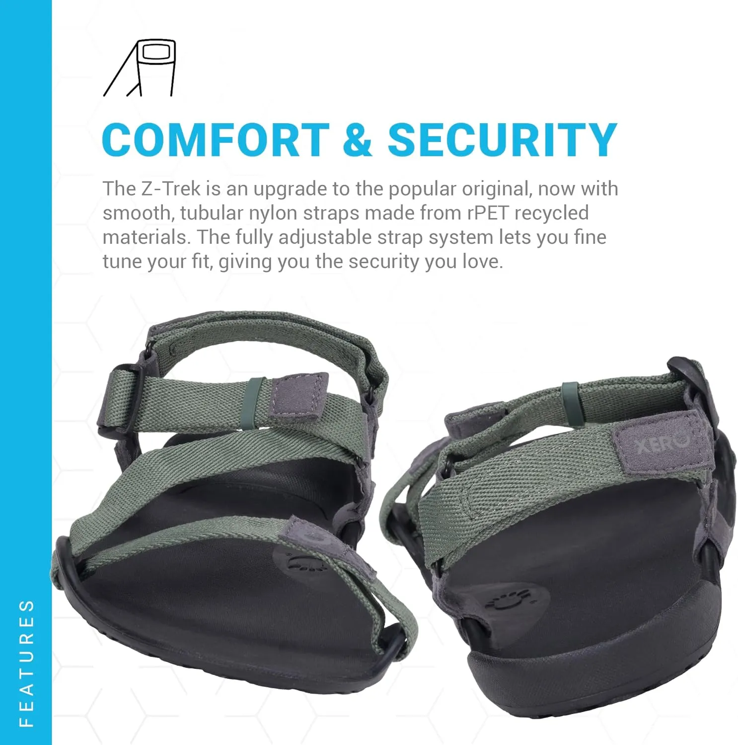 Xero Shoes Men's Z-Trek Barefoot Hiking Sandals