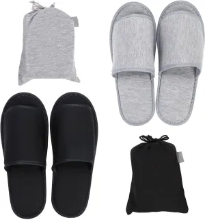 XGOPTS Travel Spa Slippers Portable Washable Hotel Guest Slippers Home Open Toe Sandals Interior Closed Toe House Slippers Non-slip Business Trip Flight Hotel Slippers with Bags for Travel Guest Room