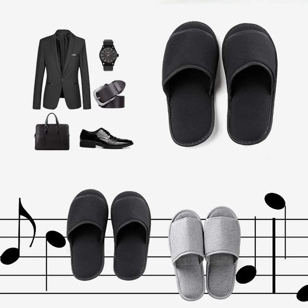 XGOPTS Travel Spa Slippers Portable Washable Hotel Guest Slippers Home Open Toe Sandals Interior Closed Toe House Slippers Non-slip Business Trip Flight Hotel Slippers with Bags for Travel Guest Room