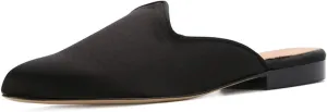 YDN Women Low Heel Comfort Pumps Slip on Mules Slide Sandals Pointed Toe Flats Loafers Backless Slipper Shoes