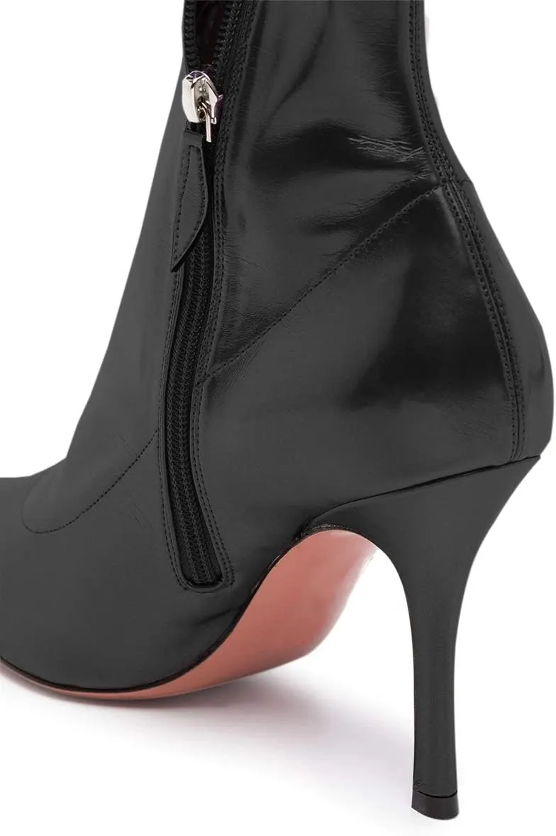 YDN Women Over The Knee Thigh High Stiletto Boots Pointed Stylish Closed Pointed Toe Stretchy Side Zipper Shoes