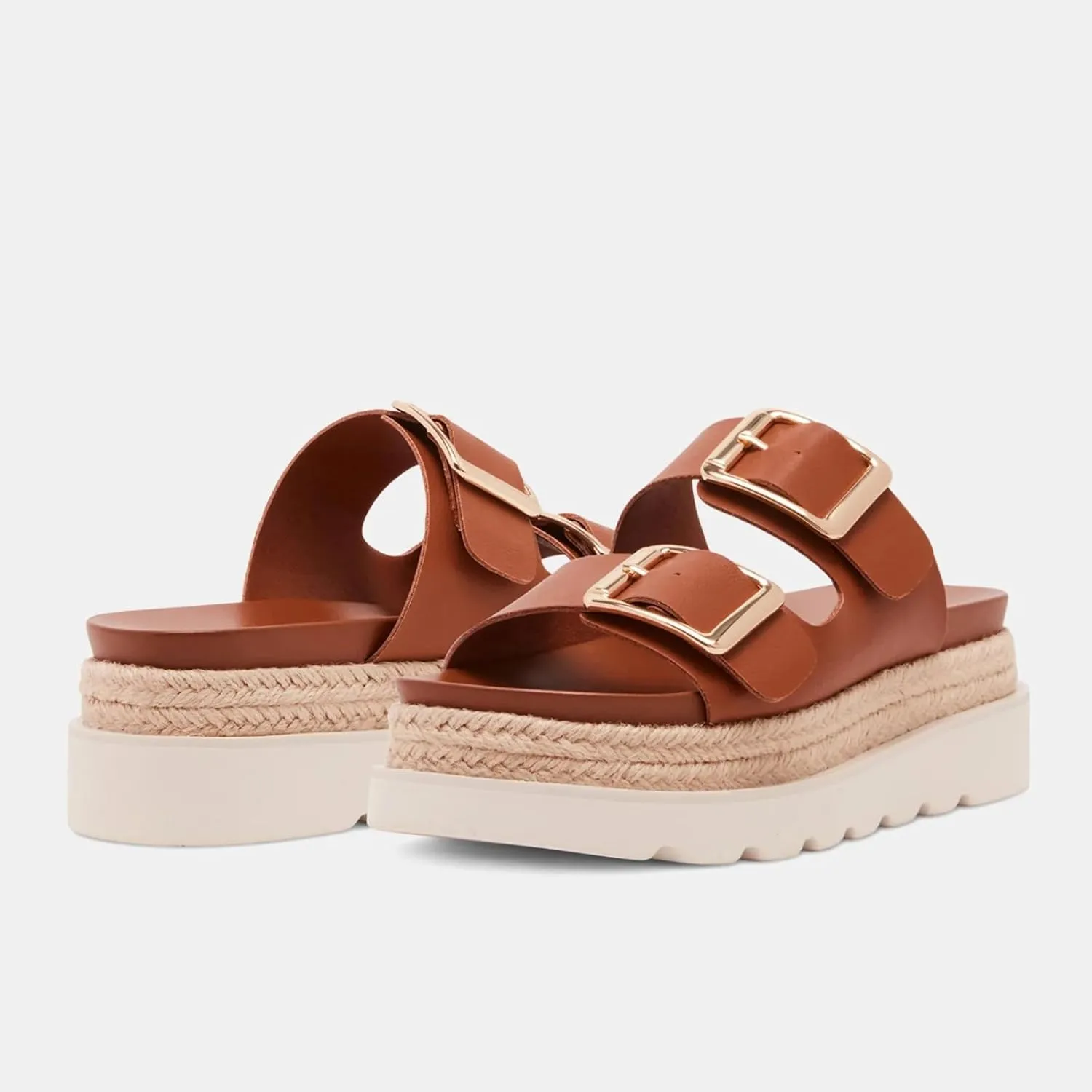 Yishaweiqi Espadrilles Platform Sandals for Women Comfortable Raffia Flatform Sandals Adjustable Buckle Straps Woven Straw Crochet Flat Slide Sandals Summer Beach Shoes