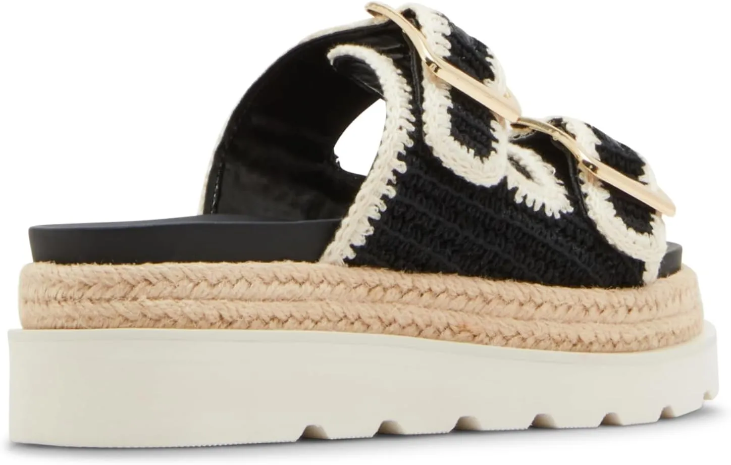 Yishaweiqi Espadrilles Platform Sandals for Women Comfortable Raffia Flatform Sandals Adjustable Buckle Straps Woven Straw Crochet Flat Slide Sandals Summer Beach Shoes