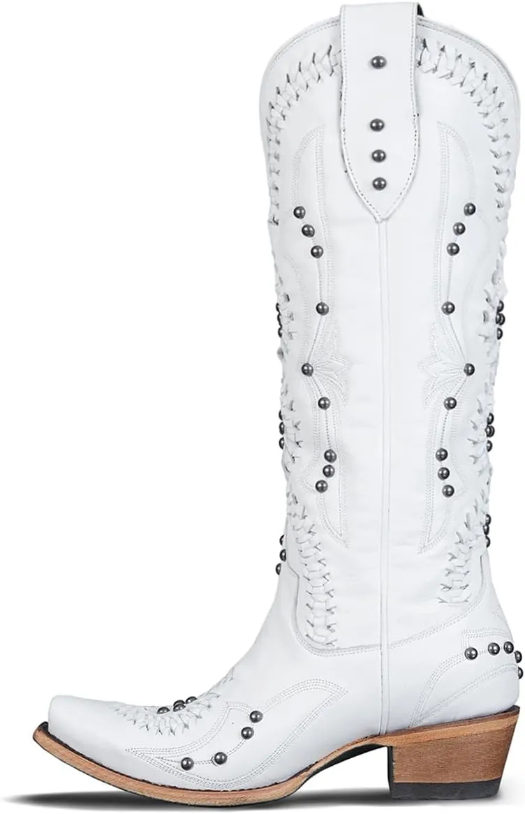 Yolkomo Cowboy Boots for Women Knee High Western Cowgirl Boots