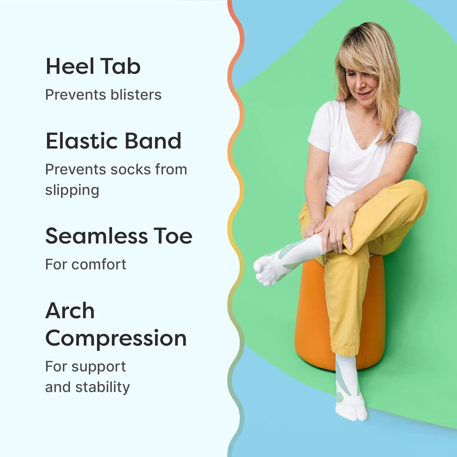ZenToes Padded Bunion Relief Socks for Women and Men, Big Toe Separator, Built-In Bunion Protector, Moisture Wicking - 1 Pair