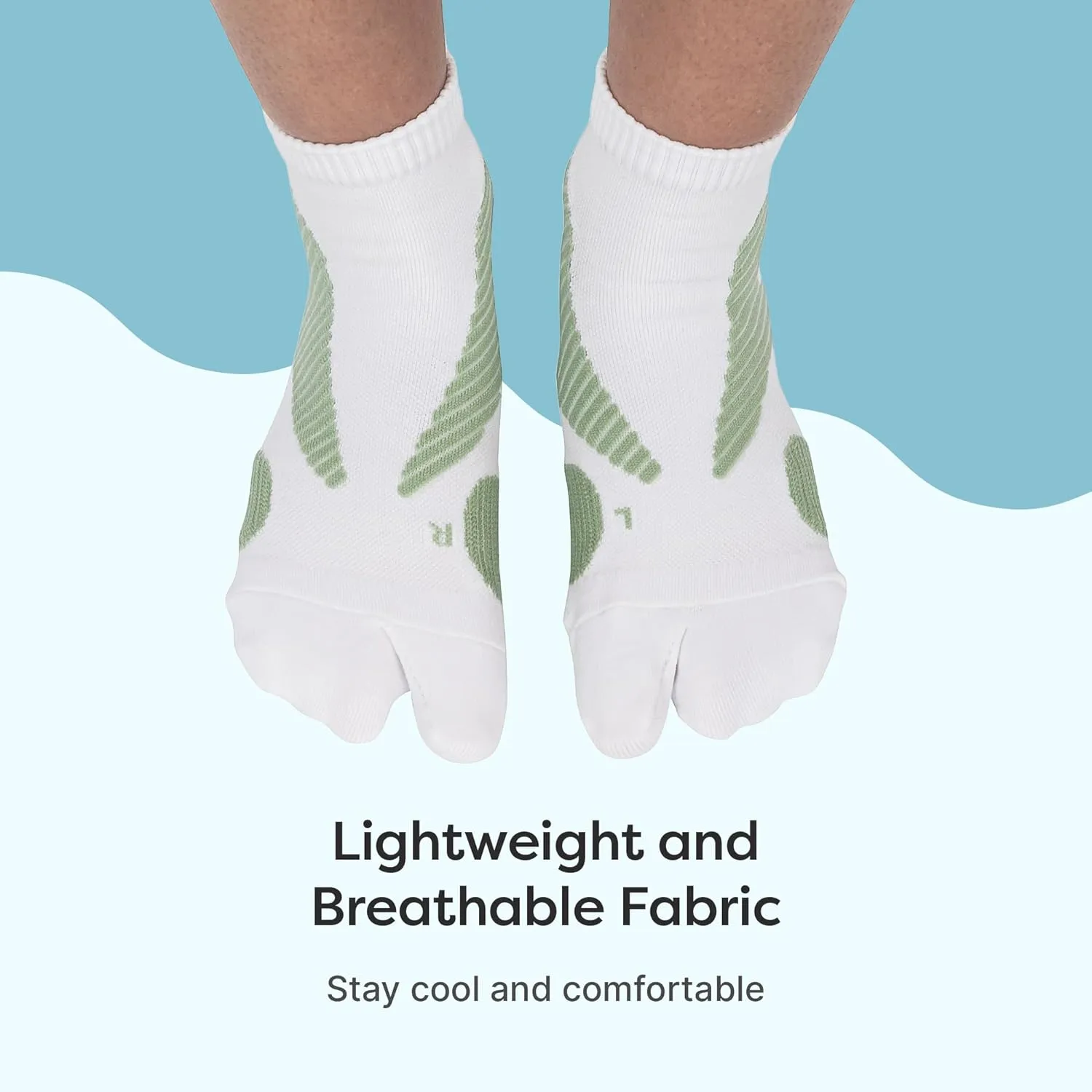 ZenToes Padded Bunion Relief Socks for Women and Men, Big Toe Separator, Built-In Bunion Protector, Moisture Wicking - 1 Pair