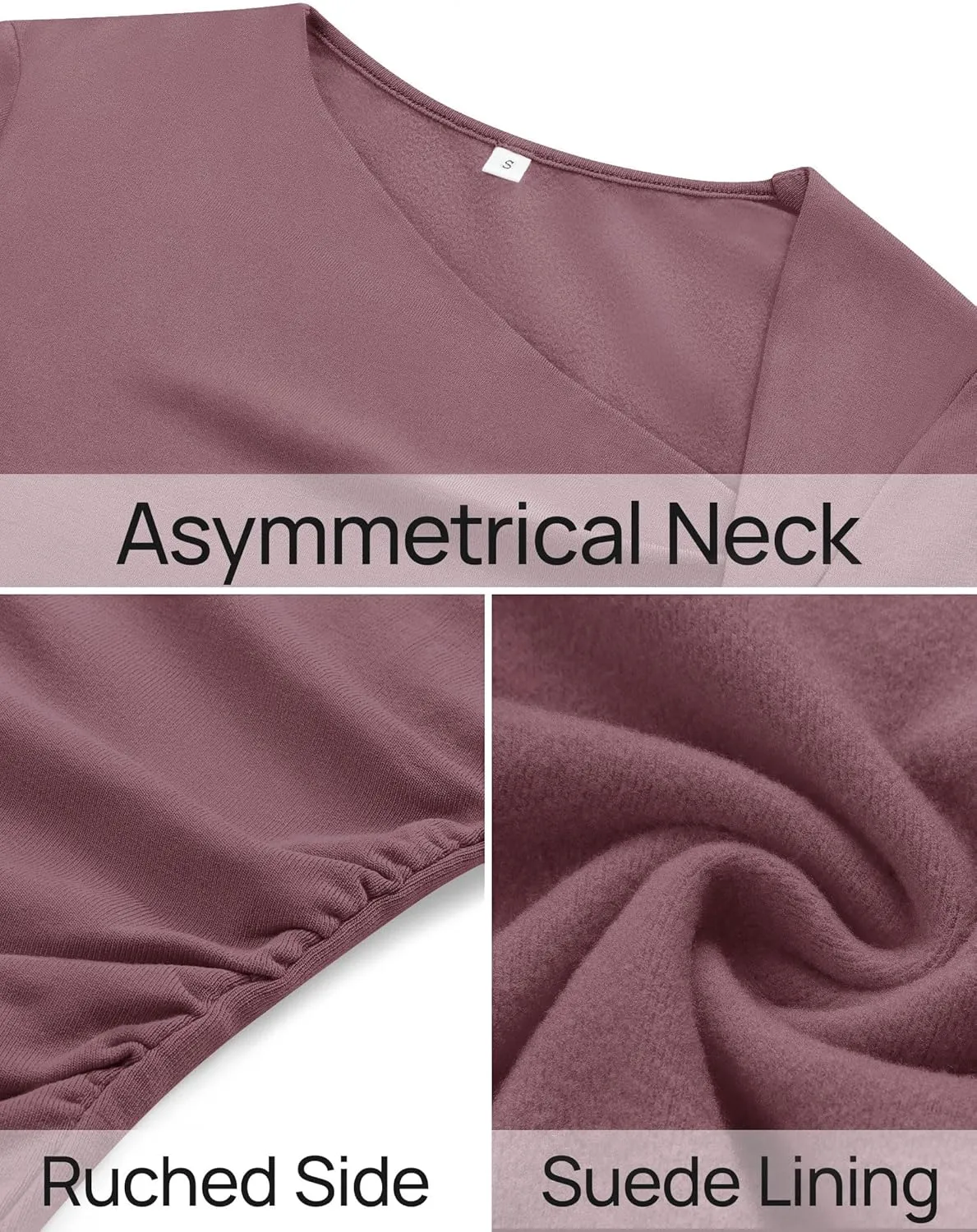 ZESICA Women's Long Sleeve Tops 2025 Spring Asymmetrical Neck Slim Fitted Sexy Y2K Knit Shirts Clothes