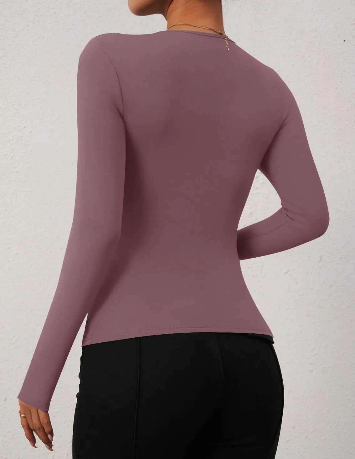 ZESICA Women's Long Sleeve Tops 2025 Spring Asymmetrical Neck Slim Fitted Sexy Y2K Knit Shirts Clothes