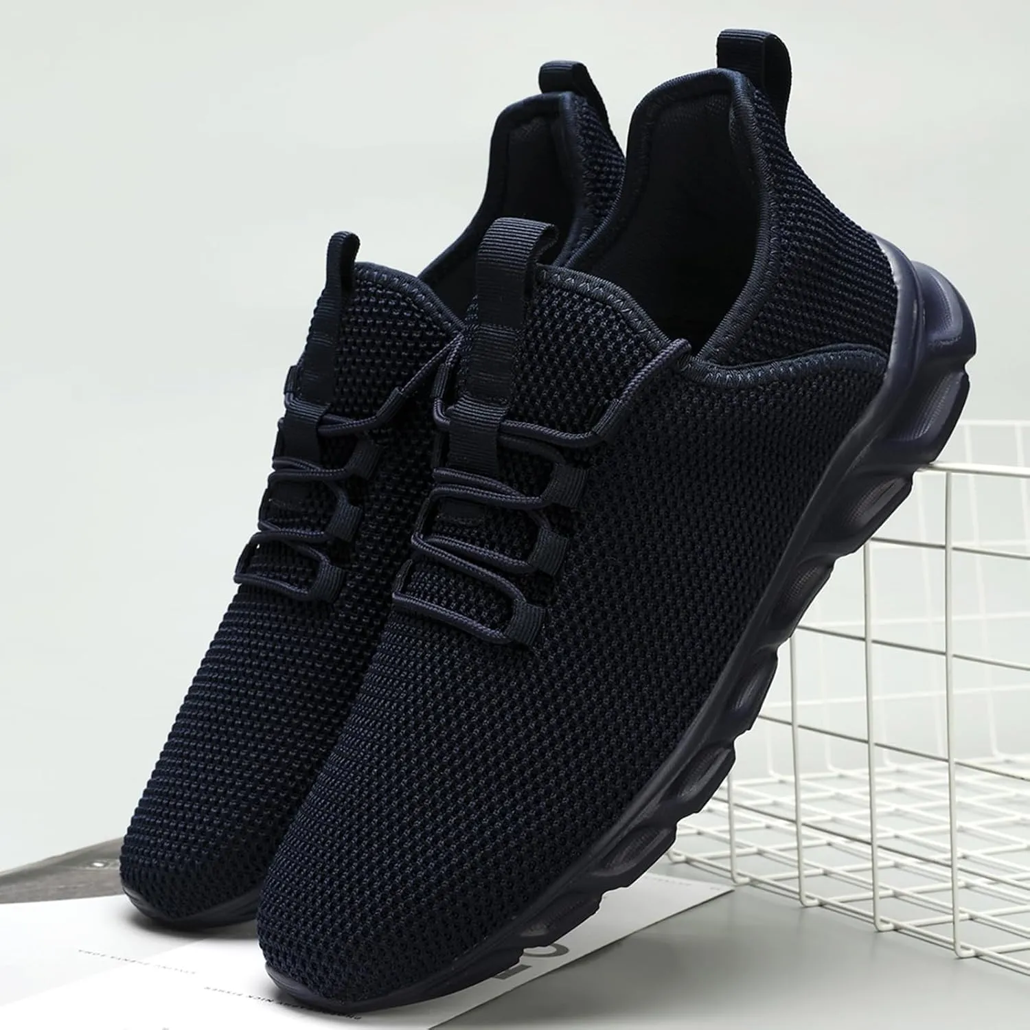 ZGPWZWL Mens Running Shoes Fashion Sneakers for Walking Tennis Gym Shoes Slip On Lightweight and Comfortable