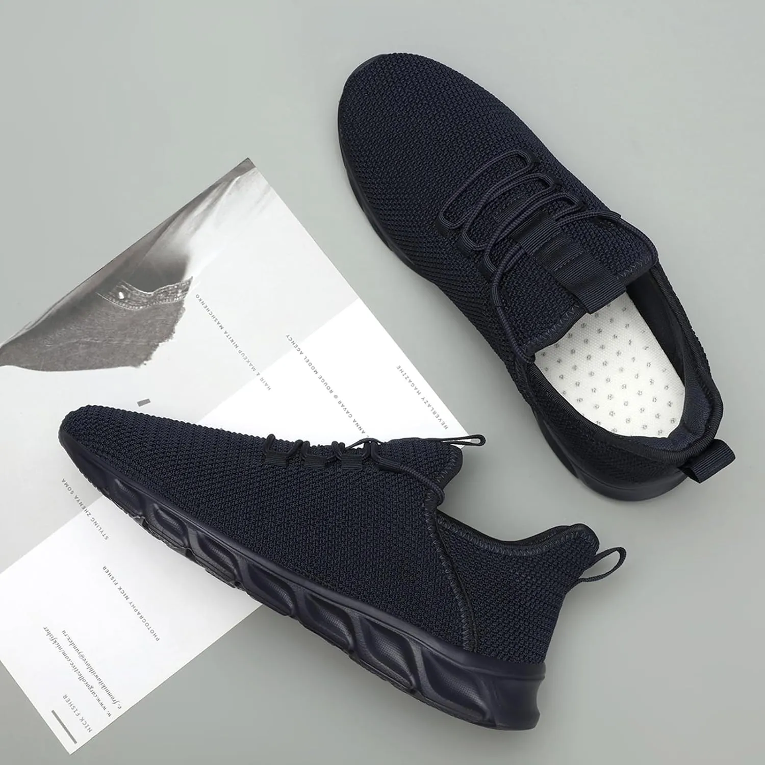 ZGPWZWL Mens Running Shoes Fashion Sneakers for Walking Tennis Gym Shoes Slip On Lightweight and Comfortable