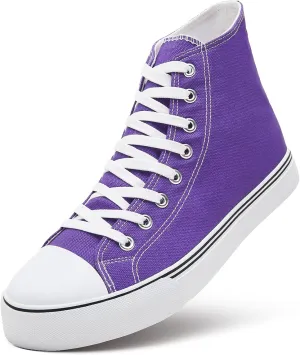 ZGR Men's High Top Canvas Sneakers Lace Up Classic Casual Walking Shoes